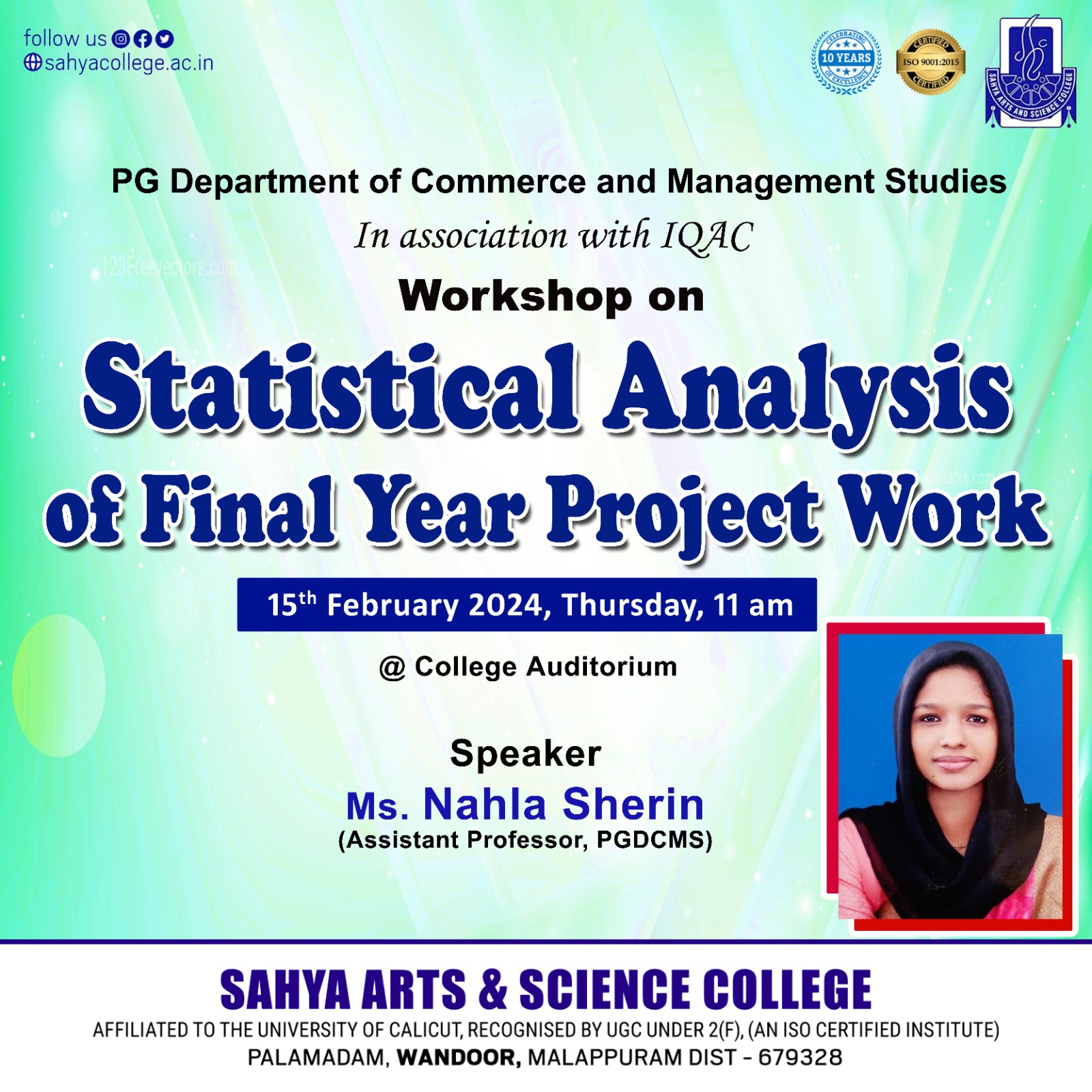 Workshop on Statistical Analysis for Final Year Project Work