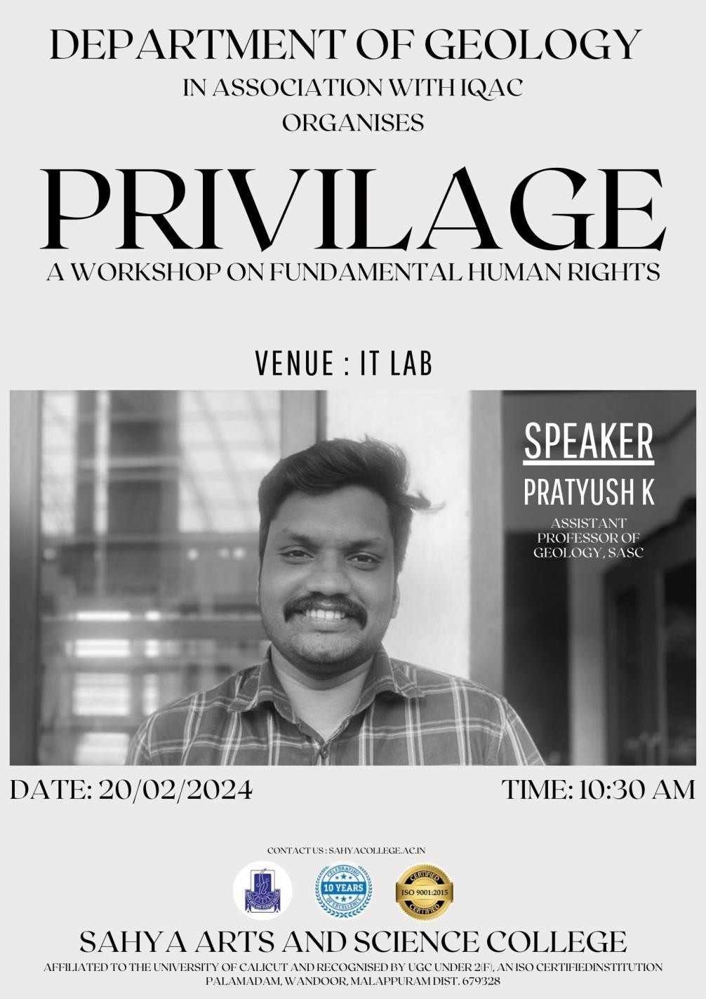 PRIVILAGE: A Workshop on Fundamental Human Rights