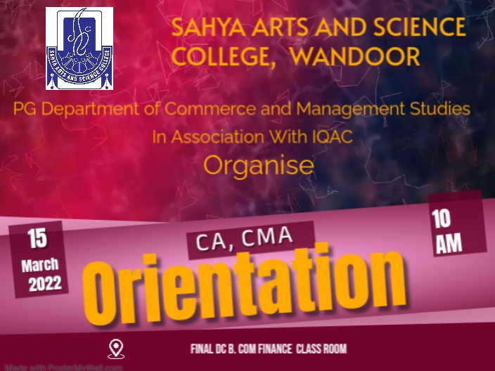 CA,CMA ORIENTATION
