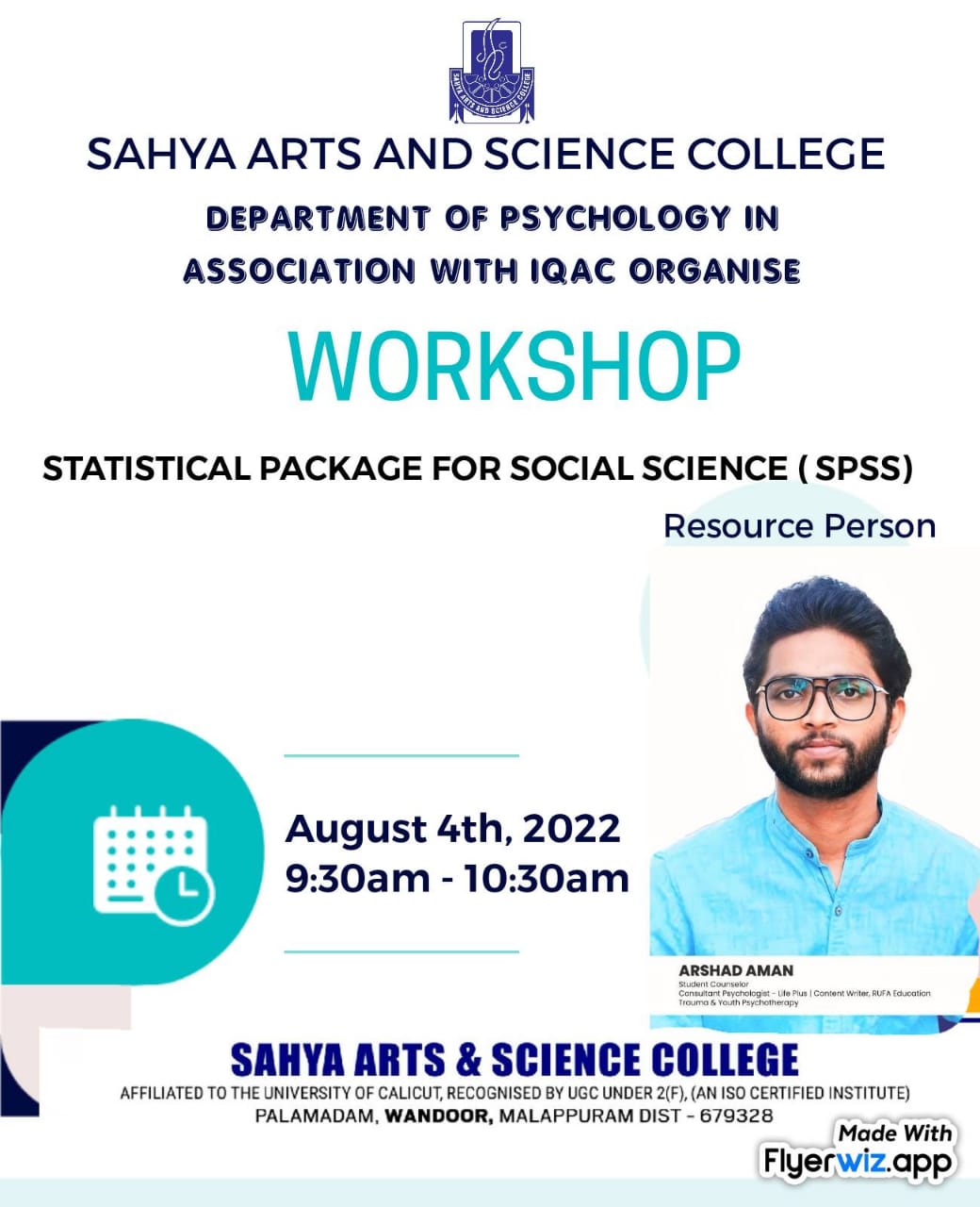 Workshop on Statistical Package for Social Science (SPSS)