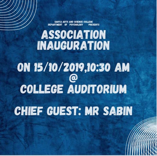 ASSOCIATION INAUGURATION