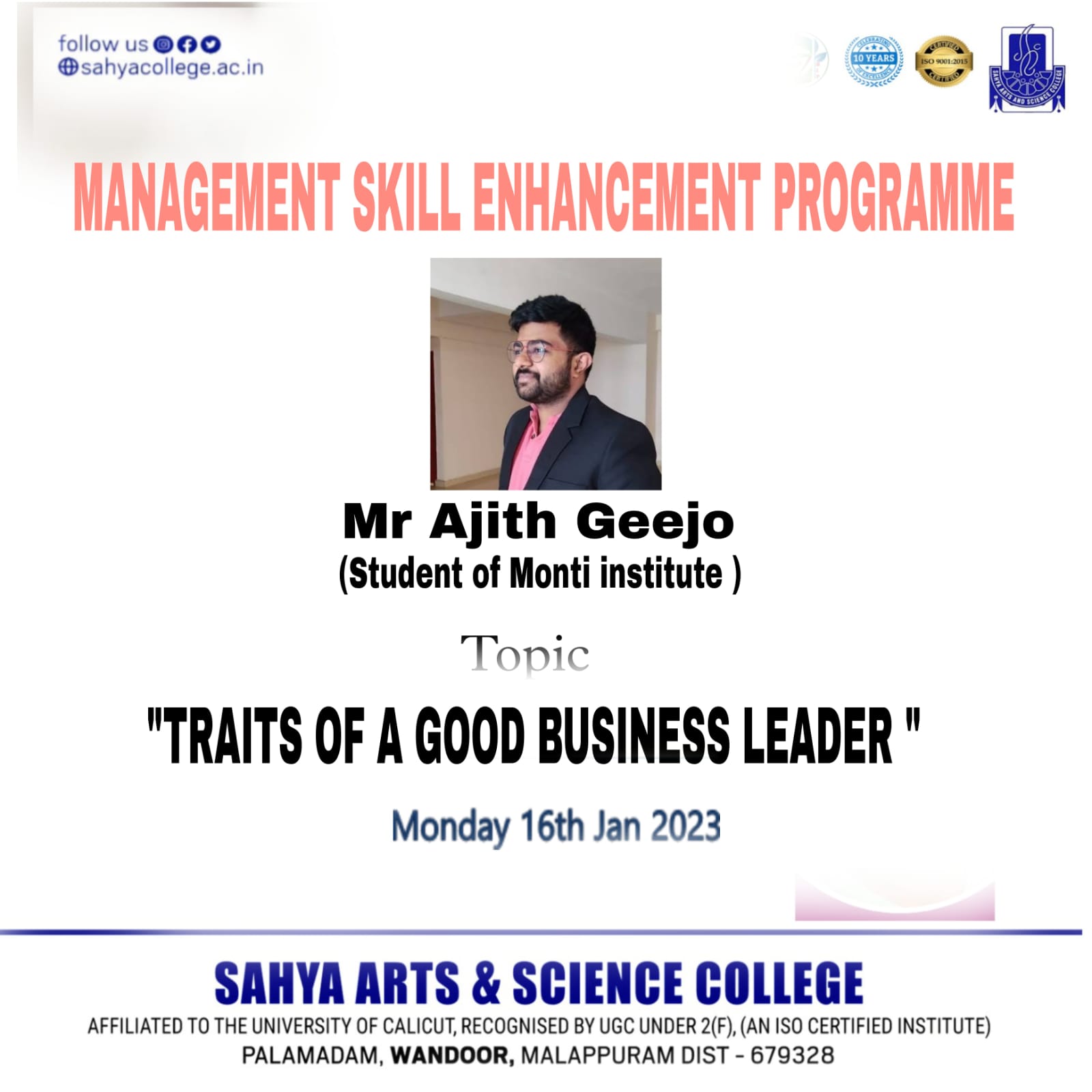 Management skill enhancement programme