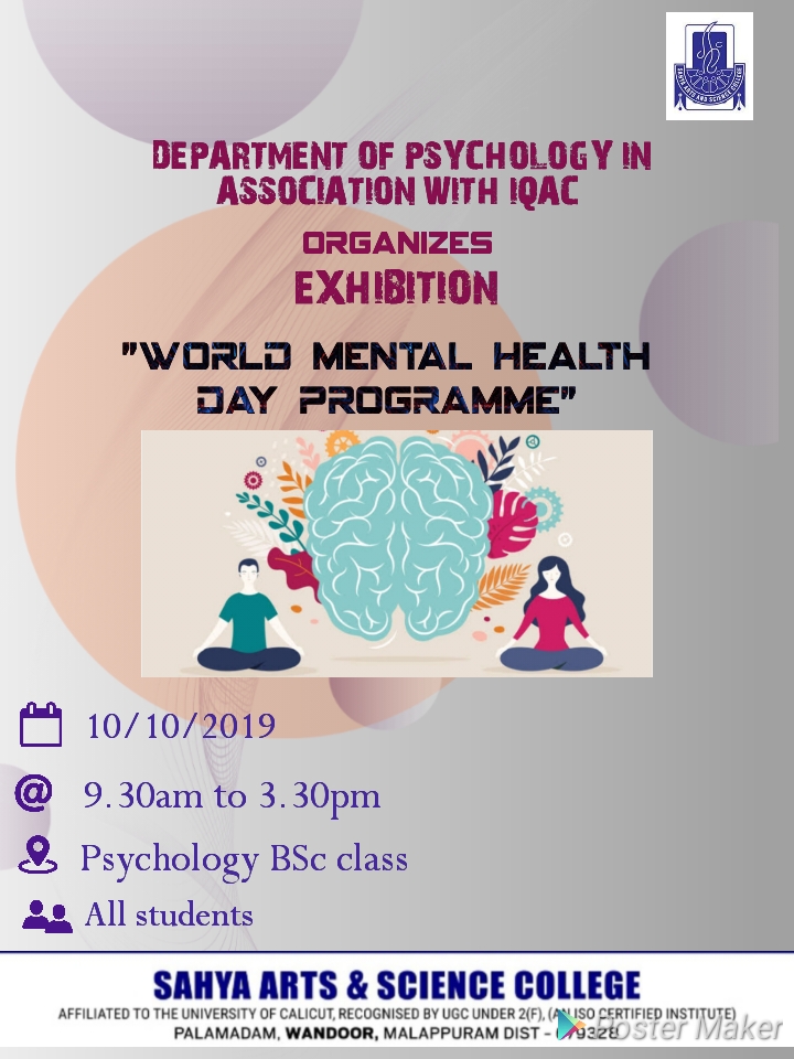 World mental Health Day programme - EXHBITION_10-10-2019