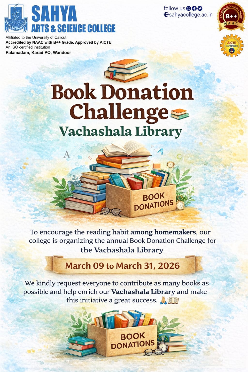 Vachashala Book Donation Drive