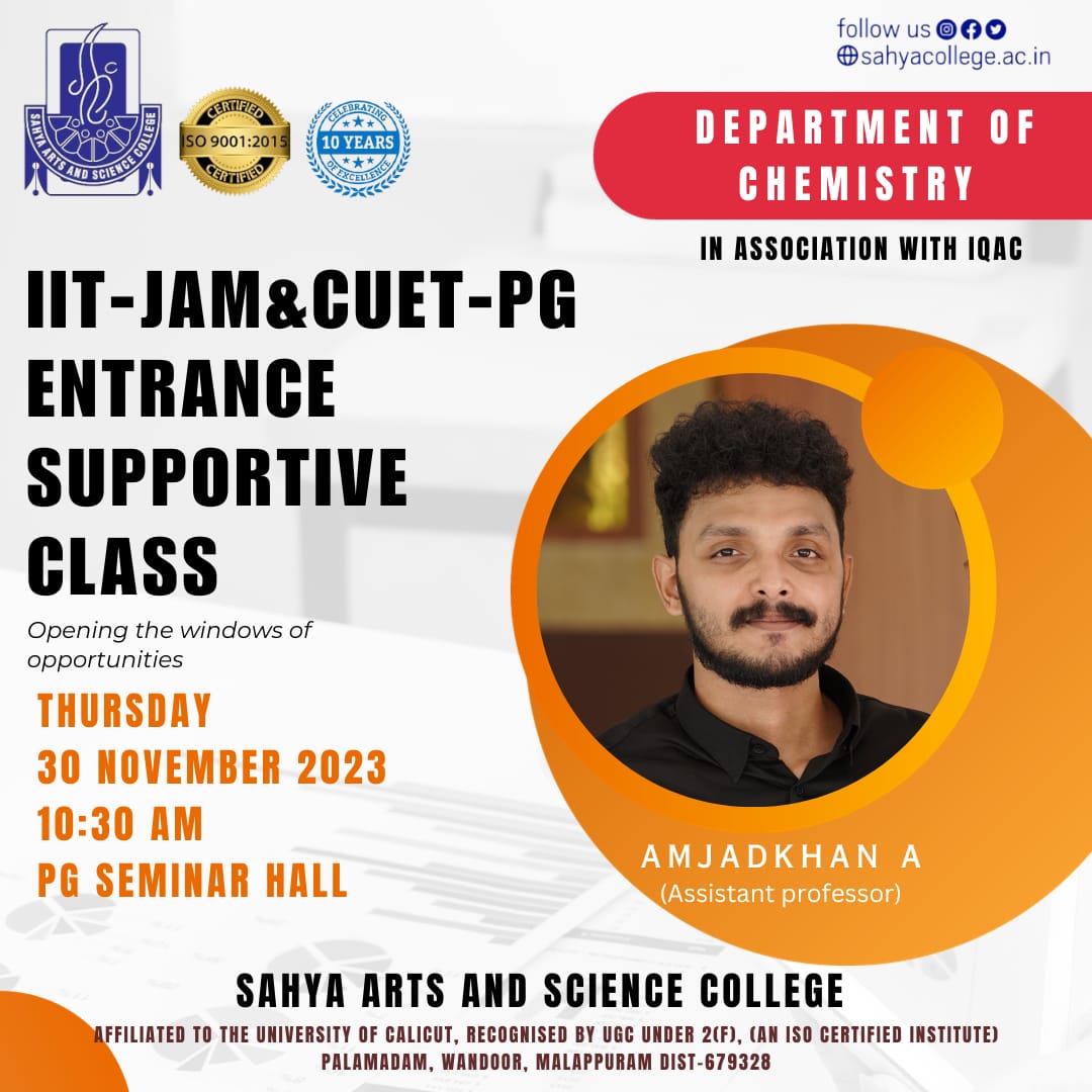 IIT-JAM&CUET-PG Entrance Supportive Class