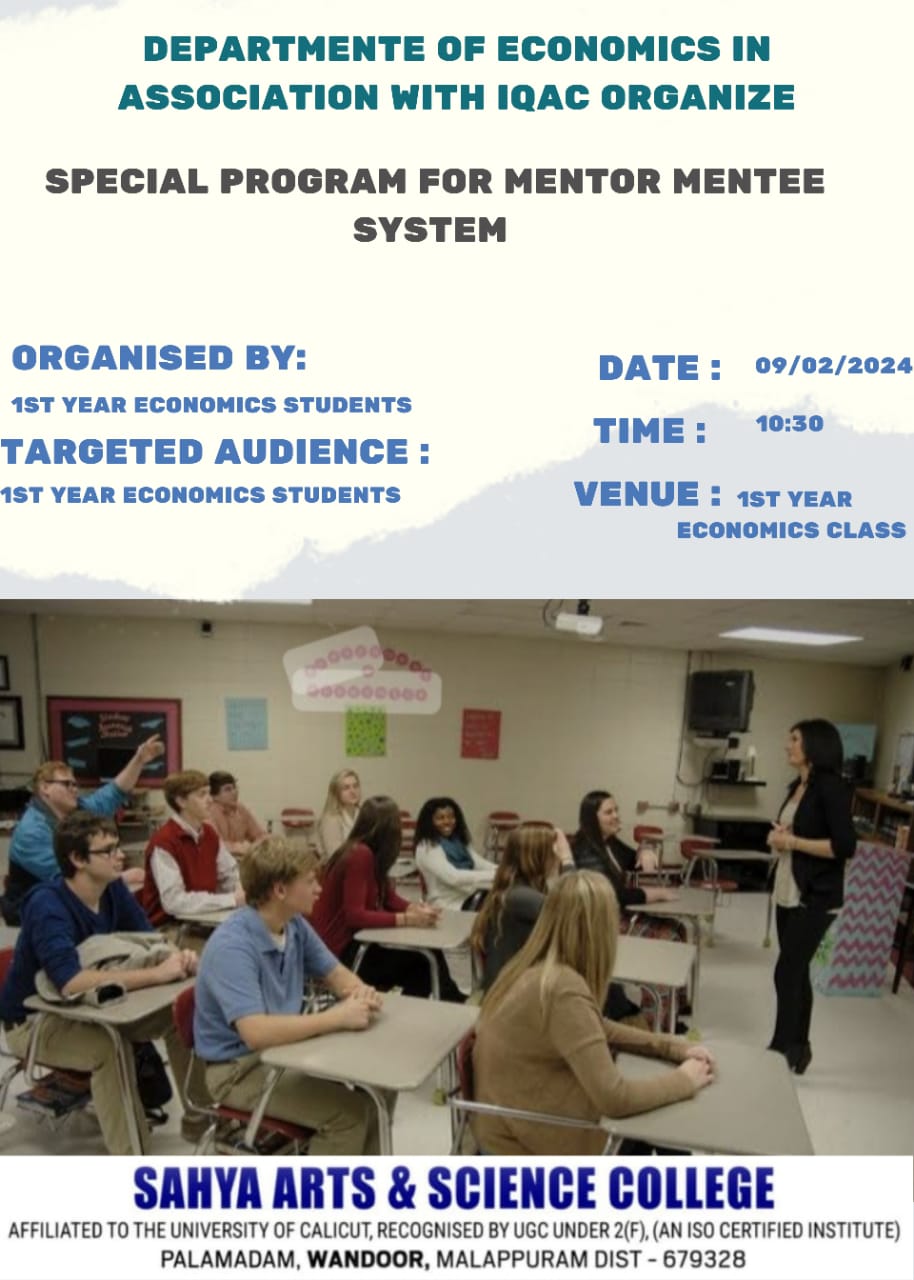 Special Program for Mentor Mentee System