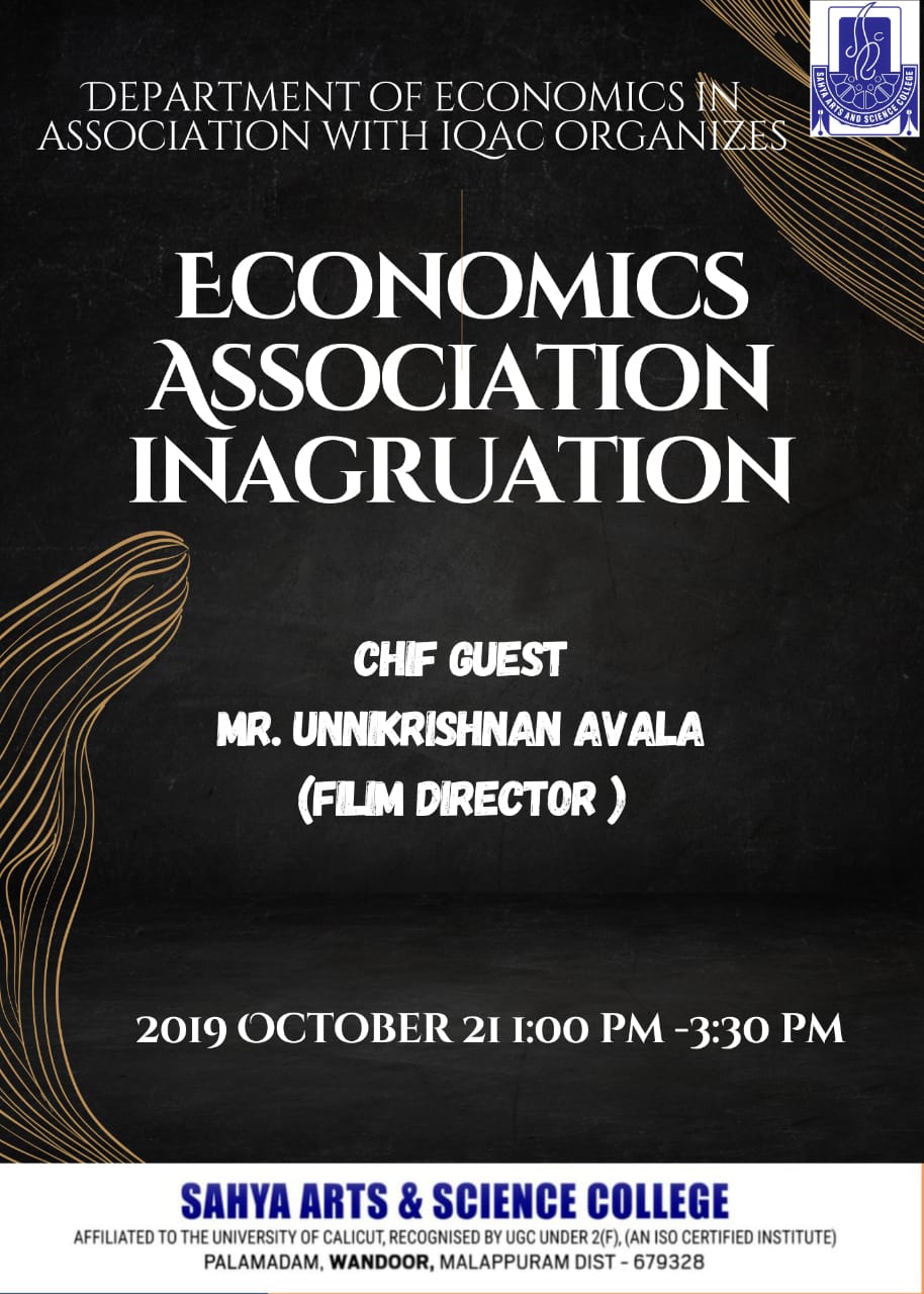 ECONOMICS ASSOCIATION INAUGURATION