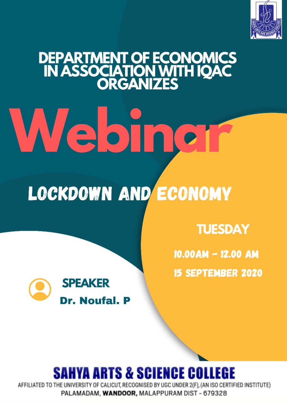 Webinar on Lockdown and Economy