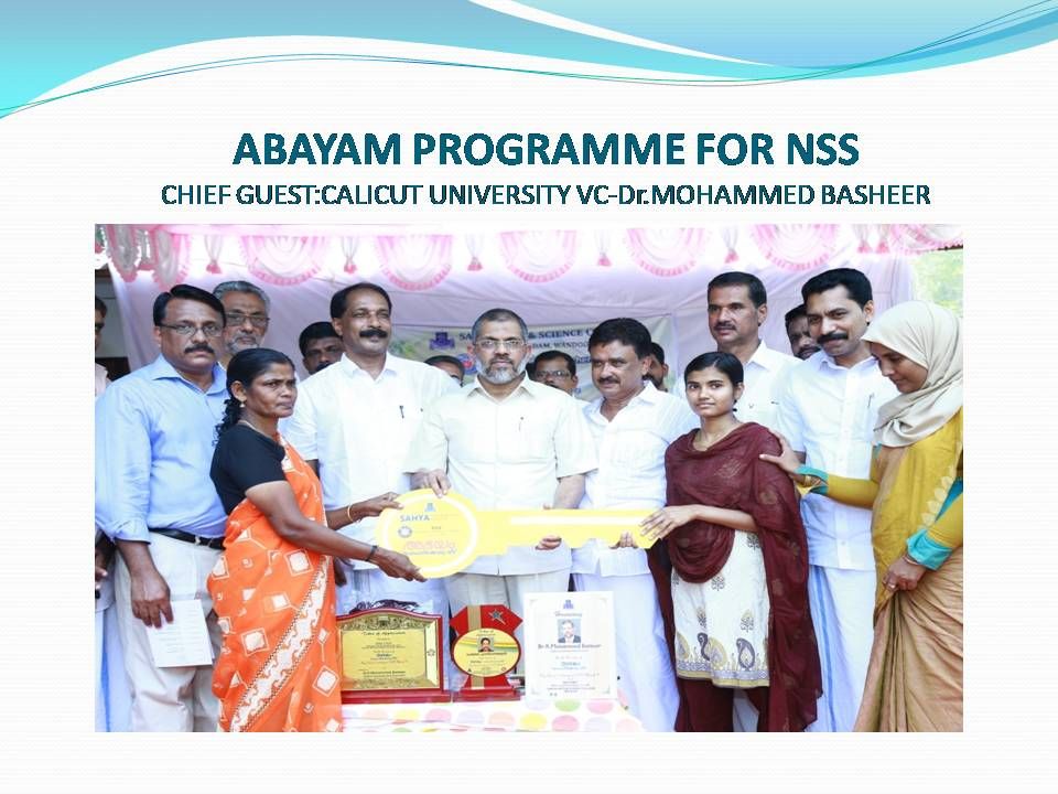 ABAYAM PROGRAMME FOR NSS