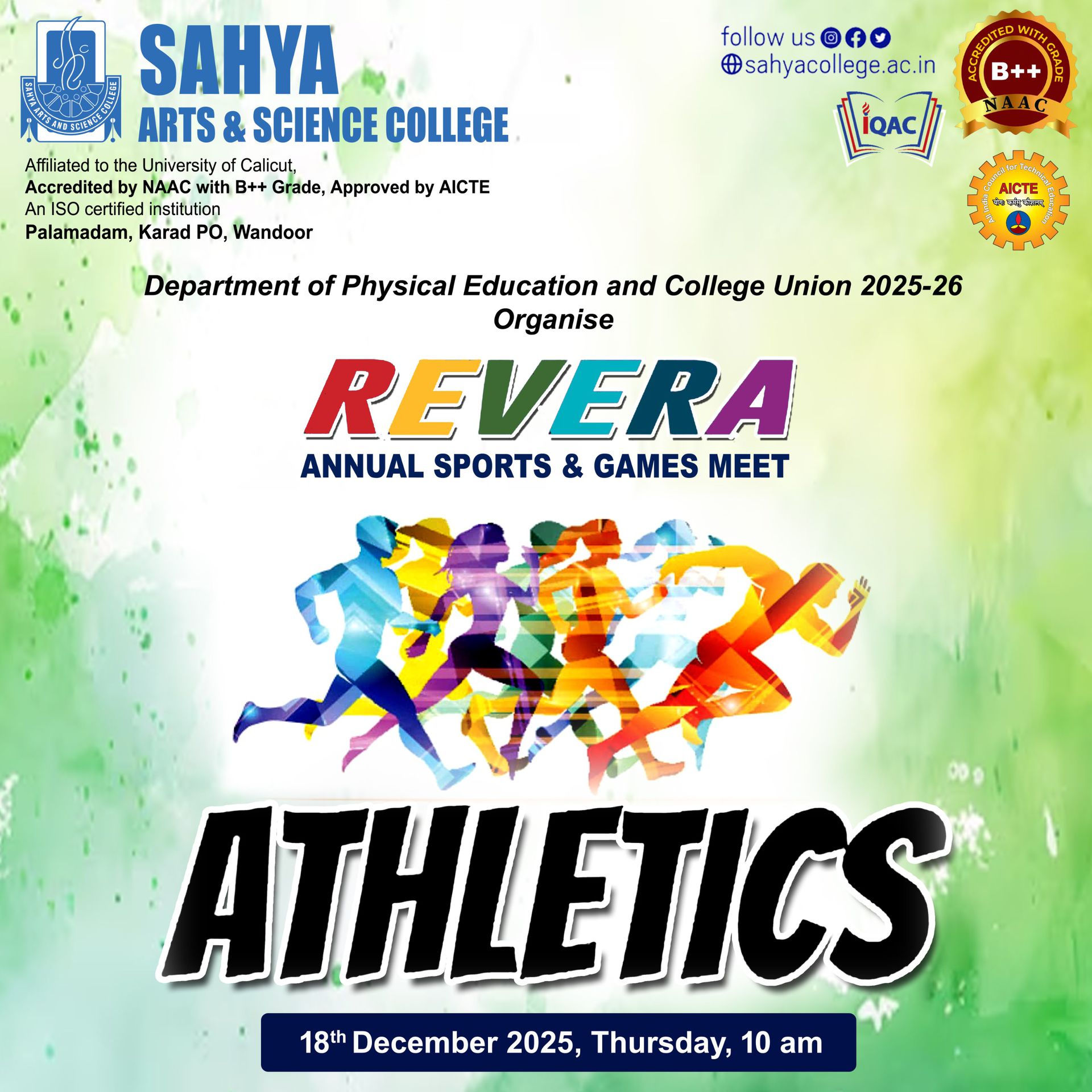 Annual Sports and Games 2025–26, titled “Revera”, on 18 December 2025.